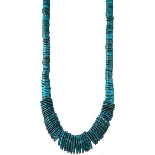 Handmade Beach Bohemia Necklace 's Dopaminergic Multi-Layer Wood Bead Knitted Coconut Shell Necklace For Women