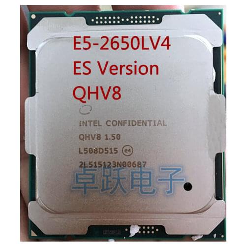 E5-2650LV4 Original Intel Xeon ES Version QHV8 E5 2650LV4 1.50GHZ 30MB SmartCache E5-2650LV4 FCLGA2011-3 free shipping
