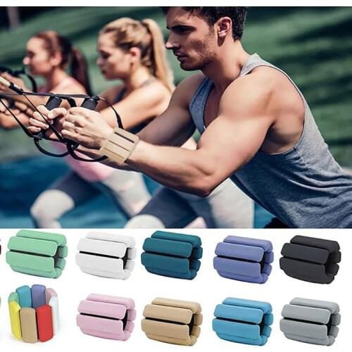 Adjustable Waterproof Silicone Weights Bracelet Wrist Ankle Strap Gym Body Building Training Yoga Weight Loss Sport Wristband