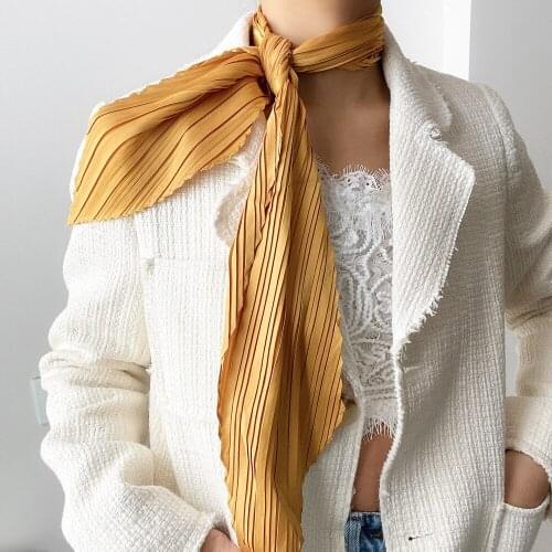 Korean Style Women Spring Scarf Vintage Blazer Elegant Scarves Accessories бандана Casual Hair Bands Femme Chic Cravat шарф