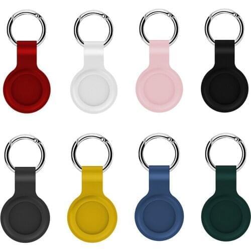 Silicone Protective Case For AirTag Key Finder ( Location Tracker ) 2021 Anti-Scratch Anti-Lost Protective Cover with Keychain