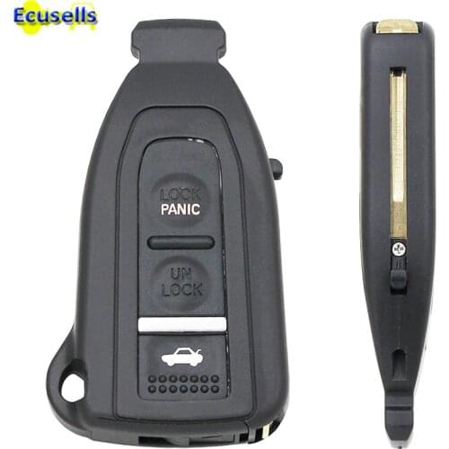3 Buttons Smart Prox Remote Key Shell Case Fob with Uncut Blade For Lexus LS430 2002 2003 2004 2005 2006