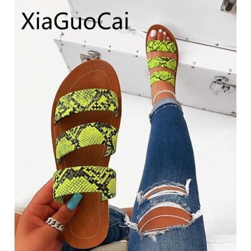 Colorful Fashion Women Flat Slippers Summer Basic Outdoors Ladies Slides Camouflage Women Summer Beach Slippers