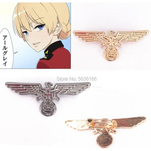 Girls und Panzer Darjeeling Cosplay collar badge Metal Alloy Brooch Pin