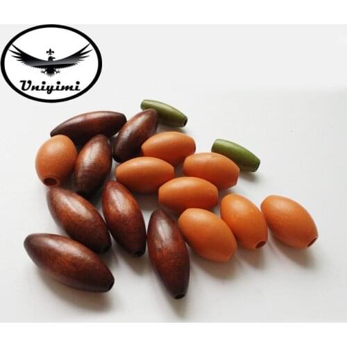 High quality Rugby shape wood bead Color beads Wooden tubular beads