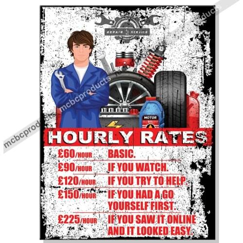 Funny Metal Signs - MECHANIC (Oil Effect) Garage Wall Plaque Man Cave Shed Sign