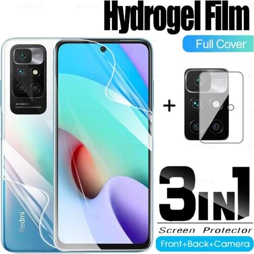 Full Cover Protective Film For Xiaomi Redmi 10 6.5"Sceen Soft Hydrogel Film For Xiamoi Redmi 10 Xiomi Redmi 10 Camera Lens Film