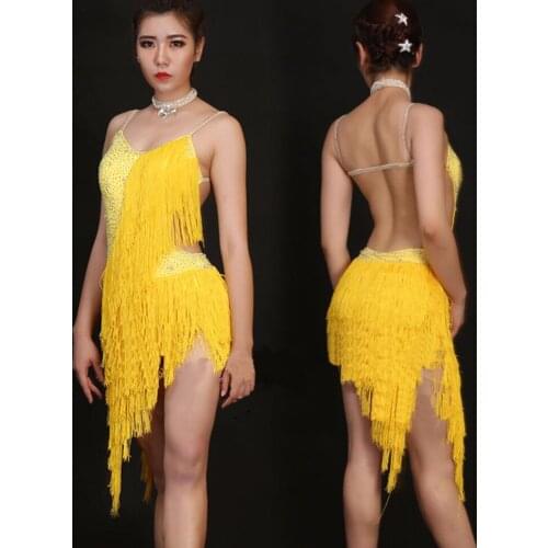 2019 Girl Latin Dress Sexy Tassel Skirt Dancewear For Children Newest Beauty Kid Student Schoolgirl Ballroom Dance Costumes 1191