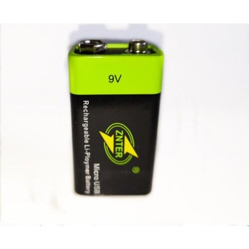 1pcs/lot ZNTER 600mAh USB 9V rechargeable battery 9V lithium battery for RC camera drone accessories