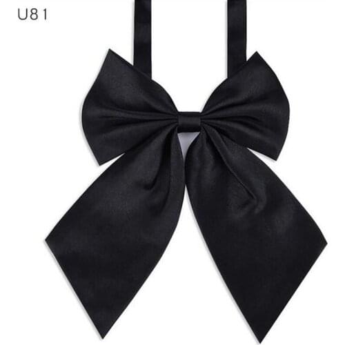 U61 1 Pcs Women Cravat Red Black Butterfly Womens Bow Tie Female Girl Student Hotel Clerk Waitress Neck Wear Silk Ties