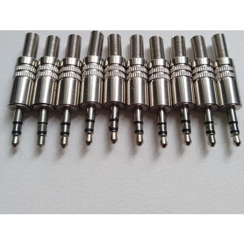 10 Pcs 3.5mm 1/8" Stereo Male Audio TRS Plated Jack Plug Adapter Connector