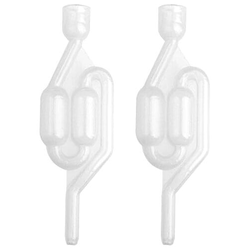 2Pcs S Shape Air Lock Bubble Grommet Exhaust Water Seal Valve with Cork Beer Wine Making Tools