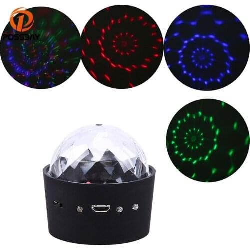 POSSBAY Car LED Music Light 3 LED 3W RGB USB Auto Car Disco DJ Stage Effect Lighting Interior Decoration Party Wedding Lamps