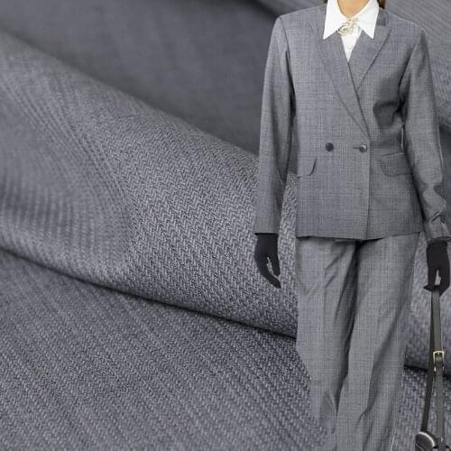 White Waxberry Japanese Blue Grey Worsted Wool Fabric Materials Women Suits Pants Sewing DIY cloth Tailor Textile Freeshipping