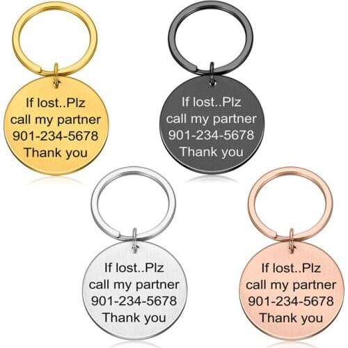 Engraved Pet ID Dog Tags Double-Sided Name Dog Collar Accessories Decoration Cat Collars Stainless Steel Dog Customized Tags