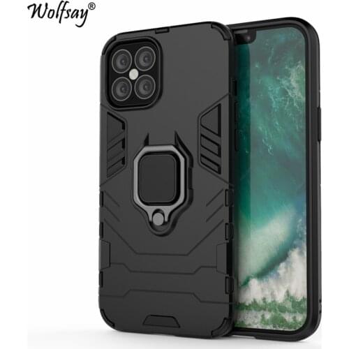 For iPhone 12 Pro Max Case, Car Holder Armor Cases Hard PC & Soft Silicon Cover For iPhone 12 11 Pro XS Max 6S 7 8 Plus SE 2020