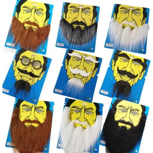Black imitation beard Halloween props fake beard big beard party dress up fake beard mustache