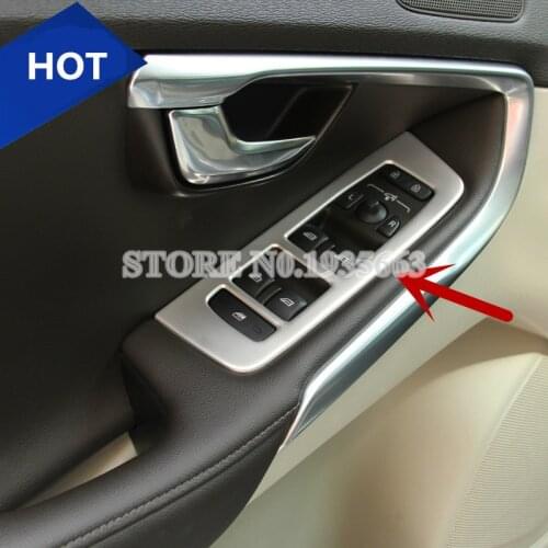 For VOLVO V40 Interior Car Door Window Button Frame Trim Cover 2012-2018 4pcs Car Accessories Interior Car Decor Car Trim
