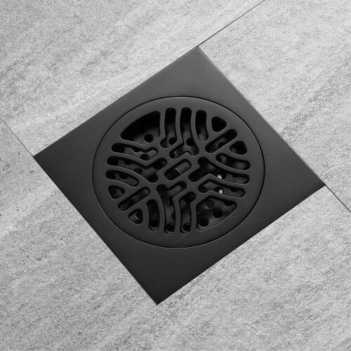 HIDEEP bathroom floor drain black brass floor drain deodorant core balcony shower toilet floor drain HIDL140