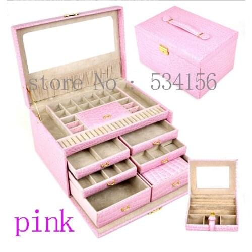 Watch box earrings necklace pendant jewelry organizer jewelry display shelf packing gift box wedding gifts leather jewelry box