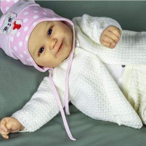 20 Inch 51CM Reborn Doll Maddie Blank Kit Realistic Newborn Fabric Body Bebe Reborn Doll Unpainted Unfinished Doll Parts DIY Kit