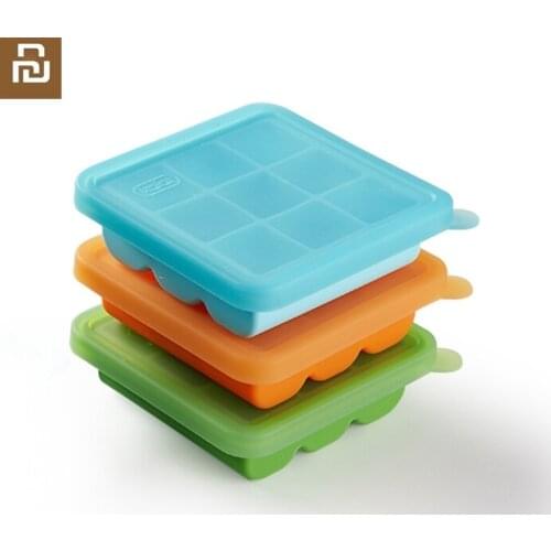 Youpin Food grade Silica gel Ice Tray Ice cube ice box Mold Frozen preservation Baby food supplement box