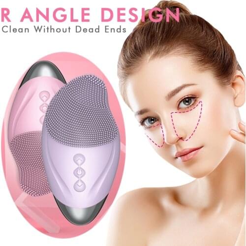 Facial Massager Silicone Cleansing Brush Eye Massage Tool Face Cleaner Deep Cleaning Pores Skin Health Care Device Rechargeable