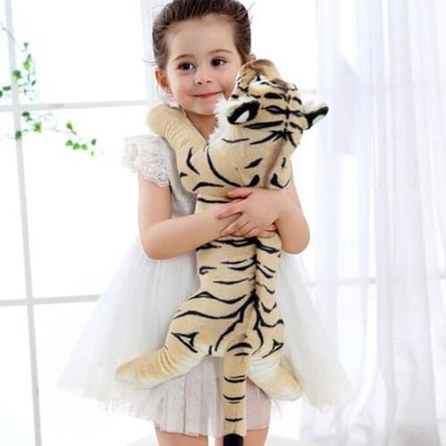 40-60cm Soft Stuffed Animals Lying Tiger Plush Toys Pillow Lion Peluche Kawaii Leopard Doll Girl Toys For Children
