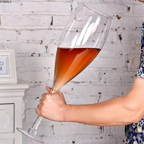 Huge extra large glass large giant large capacity beer glass red wine glass goblet glass hero cup, cup