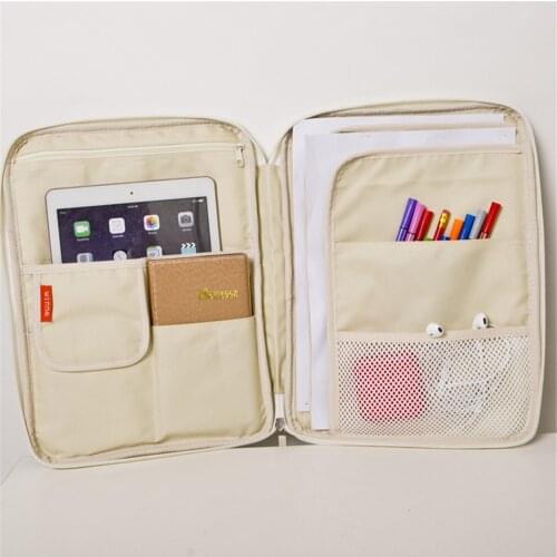 A4 File Organizer Pouch Bag Portable Tablet iPad Sleeve Liner Bag Office School Supplies Functional Files Document Storage Case