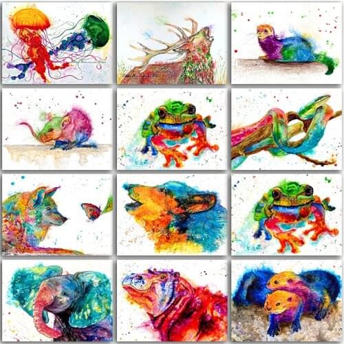Full Round Diamond embroidery Cross stitch 5D DIY Diamond painting snake animal Cartoon wolf mouse Full Square Diamond mosaic