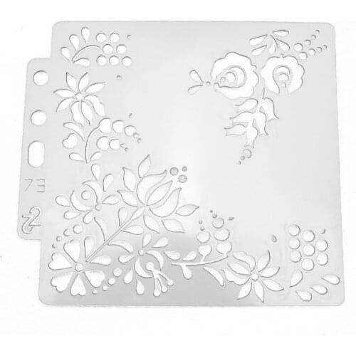 Flower Stencils Template Painting Scrapbooking Embossing Stamping Album Card DIY E56C