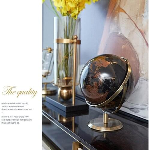 European style globe decoration office desktop creative living room metal home ornaments