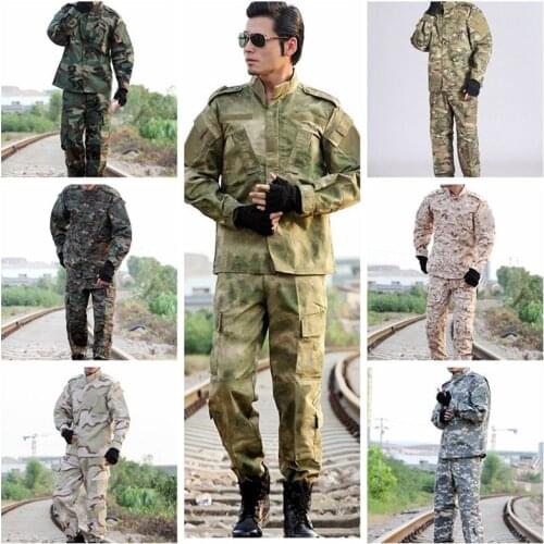 ARMY TACTICAL Camouflage CAMO UNIFORM US SPECIAL FORCES RIPSTOP MILITARY UNIFORM SET Costumes Soldier Army Suit