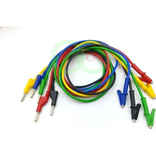 High Voltage Cable Test clip Alligator TO 4MM Banana Plug Cable 1M New
