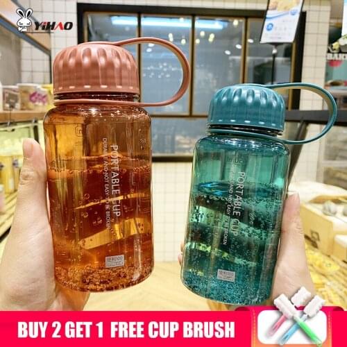 Yihao 450ml 650ml Water Bottle High Quality Handle Space Plastic With Lid Outdoor Sport Thermal Portable Water Bottle