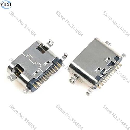 YuXi 1pcs USB 3.1 Jack Type-C 16Pin Smd Female Connector For Mobile Phone Charging Port Charge Socket Plug