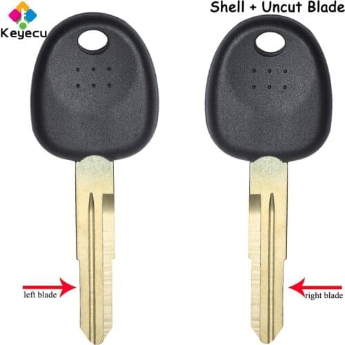 KEYECU Replacement Transponder Car Key Case Shell - Left/ Right Blade - FOB for HYUNDAI Coupe Tucson Elantra Accent Santa Fe i10