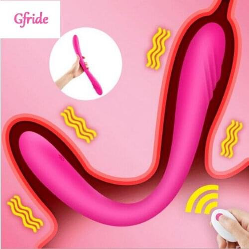 Female silicone vibrator double head lesbian female vibrator female masturbator