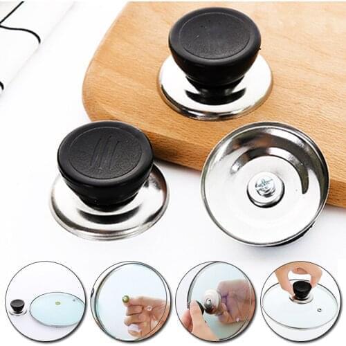 1pc Cookware Pot Pan Hand Grip Knob Replacement Universal Kitchen Pot Lid Black Handle Kitchen Accessories Supplies Gadget