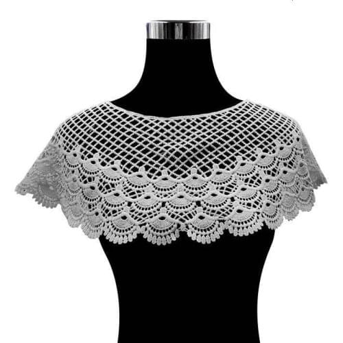 1PCS Exquisite Cotton Decorative Lace Smock Blouse Trim Lace Applique On Clothes Scrapbooking DIY Crafts Sewing Guipure Supply