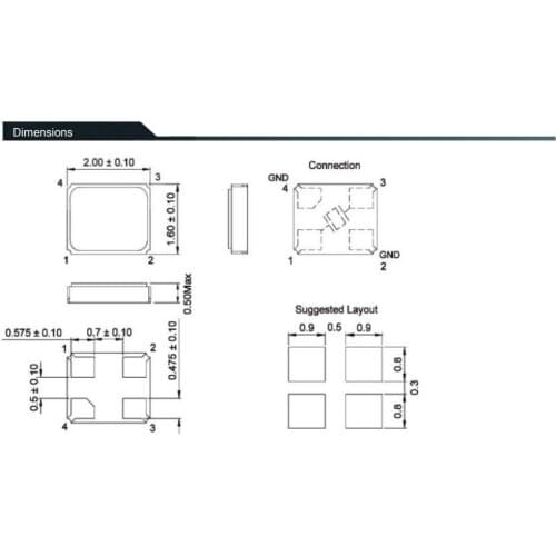 10PCS 2016 16MHZ 24MHZ 25MHZ 26MHZ 32MHZ SMD passive Crystal Oscillator