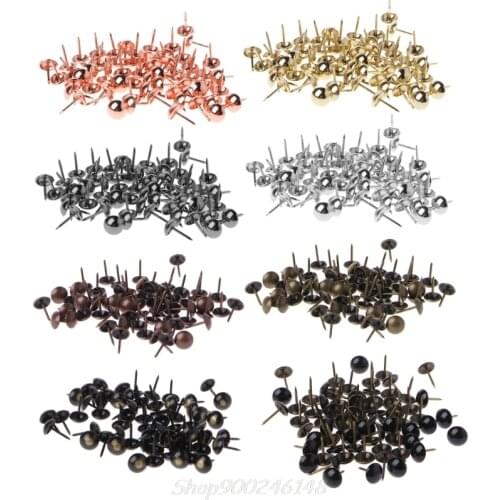 100pcs Antique Brass Upholstery Nails Furniture Tacks Pushpins Hardware Decor Jy28 20 Dropship