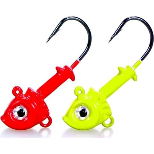 3pcs/pack Soft Lure Jigging Hook 7g 11g Fish Head Fishing Baits Jig Hook Fish Tackle Metal Jig Fishooks Accessories