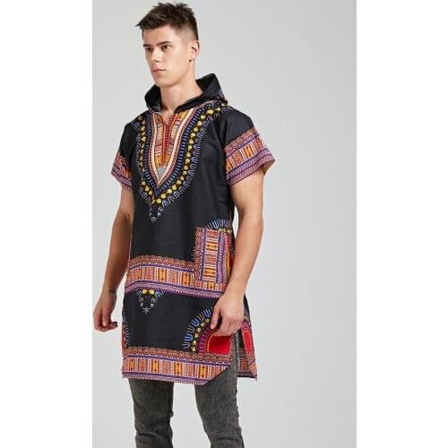 Africa Clothing Print Loose Shirt Hoodies Traditional Hipster African T-shirt Tribal Ethnic Top