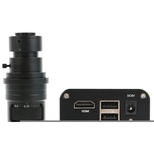 Autofocus 1080p 60FPS SONY IMX290 HDMI U Disk Video Industry Measuring Microscope Camera + 200X C Mount Lens + 144 LED Light
