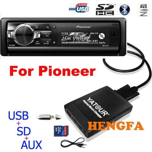 Yatour Car Audio MP3 Player for Pioneer DEH-P900 KEH-P6200-W MEH-P055 DEH-88 Digital Music Changer USB MP3 AUX BT Adapter