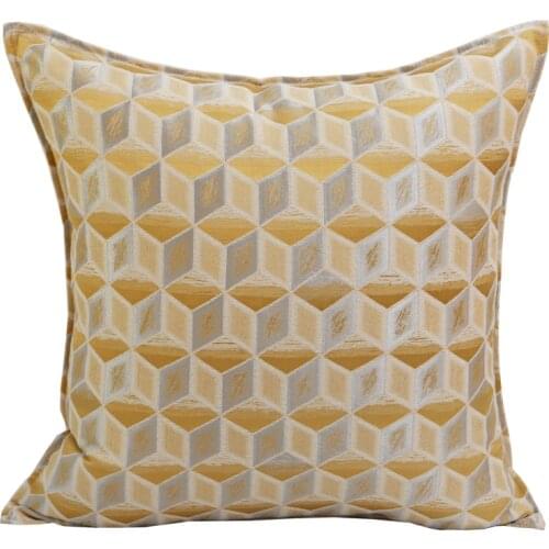 DUNXDECO Cushion Cover Decorative Pillow Case Modern Simple 3D Geometric Jacquard Coussin Sofa Bedding Chair Cushion Cover