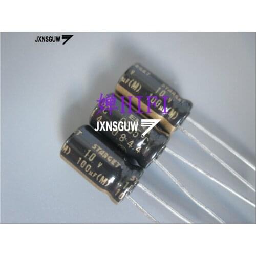 20PCS ELNA STARGET 10V100UF 6.3X11MM Black Aluminum electrolytic capacitors 100uF/10V 85 degrees 100UF 10V Gold word
