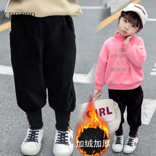 2020 Children Pants Corduroy Kids Winter Autumn Clothes Girls Trousers for Baby Boys Harem Pants Toddlers Thick Warm Fleece Good